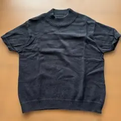 COMME CA ISM 黒 ショートスリーブ ニット 90