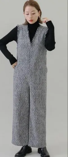 ツイードサロペット　S