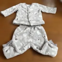 フリース　シロクマ柄ベビーパジャマセット