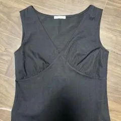 【ined】ブラック　キャミソール　タンクトップ　インナー　M