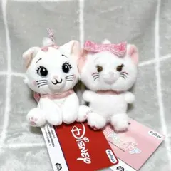 ディズニー おしゃれキャット　マリー キラキラリボン　マスコット ぬいぐるみ