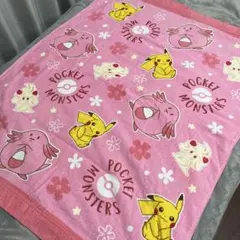 ポケモン　ピカチュウ　ラッキー　ホイップ　大判タオルケット