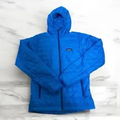 パタゴニア　メンズ・ナノ・パフ・フーディ　青