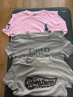 【3枚セット】ポロ ラルフローレン Tシャツ M/Sサイズ ピンク グレー