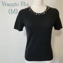 Viaggio Blu ビアッジョブルー 半袖ニット ブラック Mサイズのサムネイル