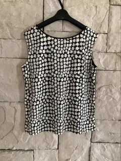 美品　HIROKO KOSHINO タンクトップ　白黒　サイズ:40のサムネイル