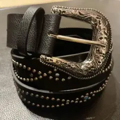 ラスト1点　黒 ウエスタンベルト　アメカジ　ヴィンテージ　y2kグランジスタッズ