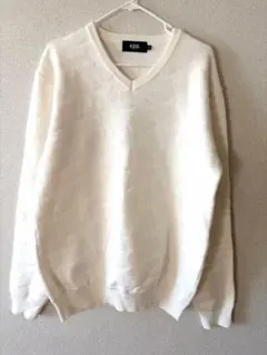 【AZUL by moussy 】アイボリー Vネックニット XL メンズ