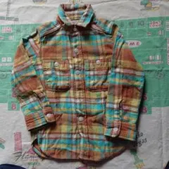 チェックネルシャツ 110 デニム&ダンガリー