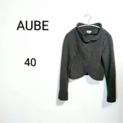 S1150 オーブ AUBE ウール ジャケット ブラック 40 L