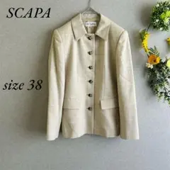 ◇ SCAPA スキャパ ハーフコート ジャケット 38 スタイリッシュ