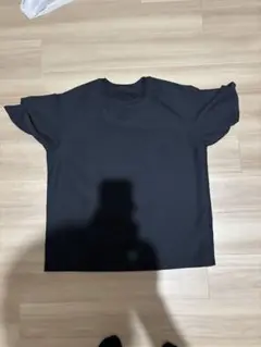 無印良品　紳士　風を通す　ストレッチ　五分袖布帛Ｔシャツ　ブラック