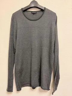 MEN'S MELROSE ストライプニット 4号 グレー系