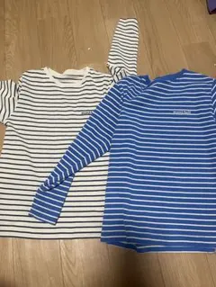 2枚　mont-bell 長袖カットソー 140 モンベル　Tシャツ　ボーダー