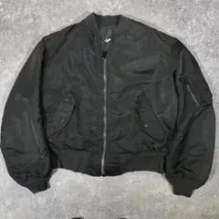 90s USA製　アルファ　MA-1 フライトジャケット　M 深めカーキ