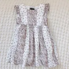 べべ フラワープリント ノースリーブワンピース 90