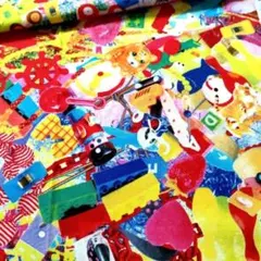 ラスト１点　レトロTOY柄　オックス生地