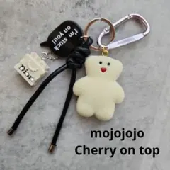 mojojojo じゃらじゃらキーホルダー 白クマ ブラック 白黒 モノクロ