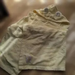 ファミリア　くま耳　バスポンチョ　イエロー