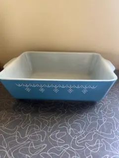 Pyrex スノーフレーク ベーキングディッシュ ブルーのサムネイル