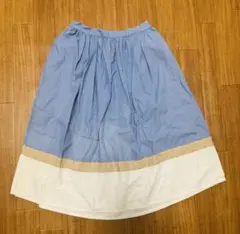 ロングスカート ブルー ベージュ ホワイトのサムネイル