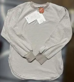 しまむら　ストライプ　長袖カットソー