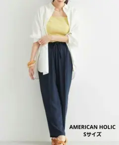 ★試着のみ★ワイドパンツ ネイビー