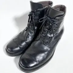 ステファノロッシ サイドジップ 編み上げ ブラック 24.5cm