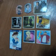コナン キャラクター ステッカー＆カード等 9枚セット