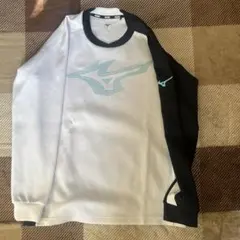 Mizuno 長袖シャツ Lサイズ ホワイト/ブラック