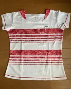 Prince テニスウェア Tシャツ　花柄　赤