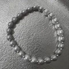 淡水パール　ブレスレット　② (グレー)