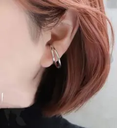 blackdiaocean ほぼ未使用ダブルラインシルバーイヤーカフ