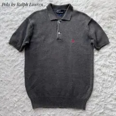 Polo by Ralph Lauren半袖サマーニットポロシャツ ポニー刺繍M
