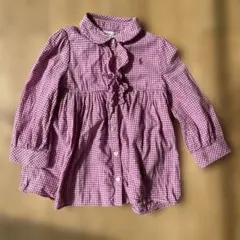 ラルフローレンフリル付き長袖ワンピース