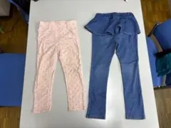 4点キッズ ボトムスセット（ドット柄・フリル付き）