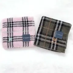 【新品タグ付】バーバリー タオルハンカチ 2枚セット ノバチェック 刺繍のサムネイル