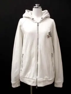 良品 モンクレール 18AW ダブルワッペン ジップアップパーカー L