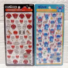 【正規品✨】Disney ベイマックス スティッチ ボンボンドロップシール 2枚