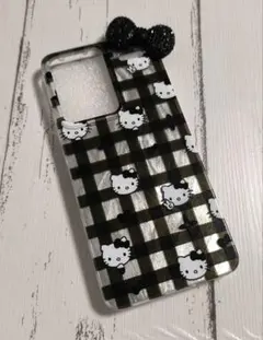 ハローキティ チェック柄 スマホケース Xiaomi redmi13　pro+