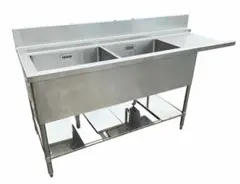 タニコー 業務用 ステンレス製ソイルドシンク 水栓・バックガード付き