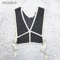 PAGEBOY ジャガード ニットベスト サイドベルトのサムネイル