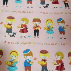 COSMO TEXTILE アップルパイ柄の綿生地 男の子　女の子　ク
