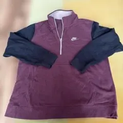 古着　Nike ハーフジップトレーナー パープル/ネイビー　ストリート　アメカジ