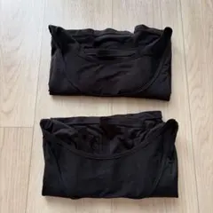 UNIQLO ヒートテック　ブラック　Mサイズ　Ｕネック　2枚セット
