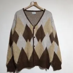 マックレガー　モヘア混カーディガン　アーガイル　ダイヤ 別注　フリークスストア