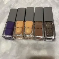 5点まとめ売りTHREEネイルポリッシュ　残量多