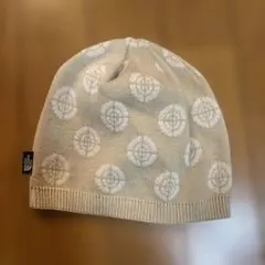 THE NORTH FACE グレー ニット帽　キッズ用　モノグラム