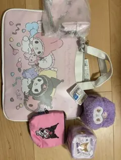 マイメロ、クロミ　トートバッグと小物セット
