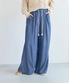 BAYFLOW ライトオンスデニムワイドパンツ インディゴ